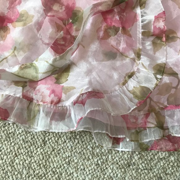BlueBeri Boulevard Girls Pink Floral Flared Formal Party Dress Flower Girls 10 - Picture 6 of 11